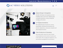Tablet Screenshot of acvideosolutions.com